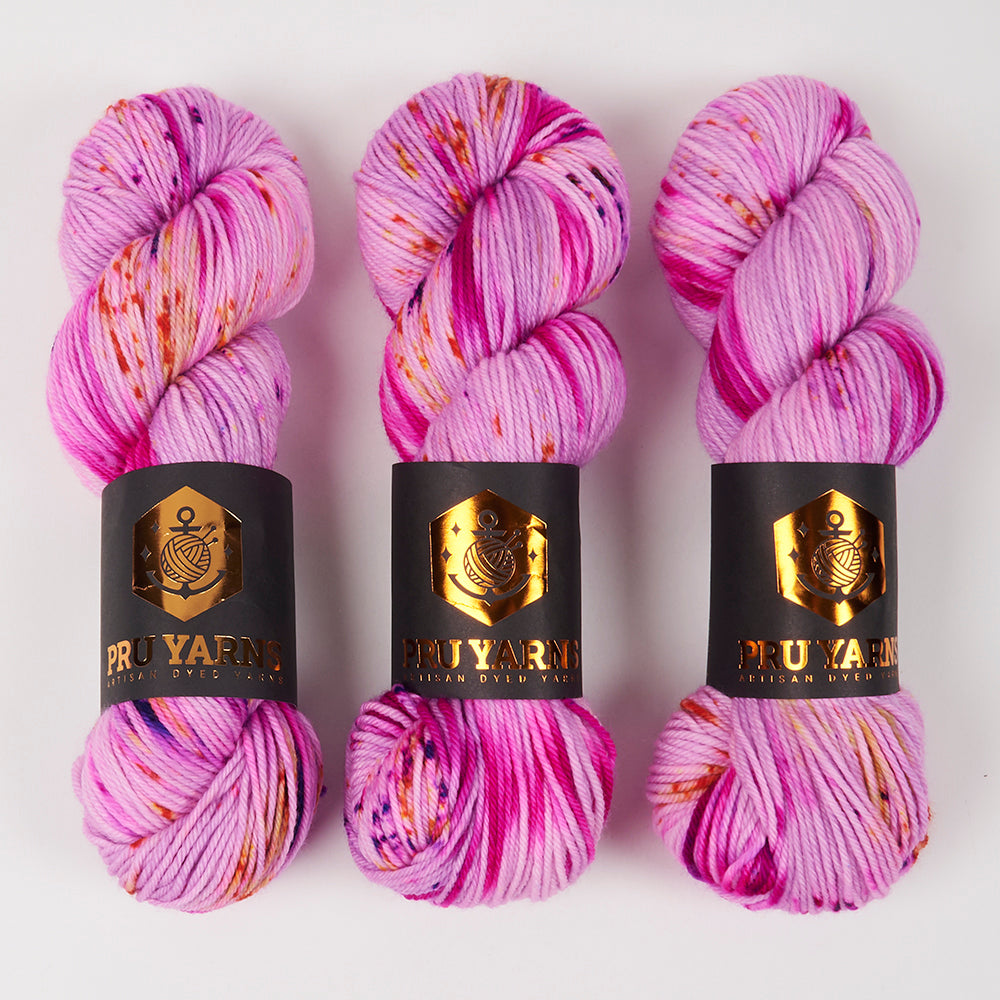 Punk Rock Unicorn SOUL DK - FLIEDER SPEX PINK Merino wool Nylon DK Sock pink Yarn