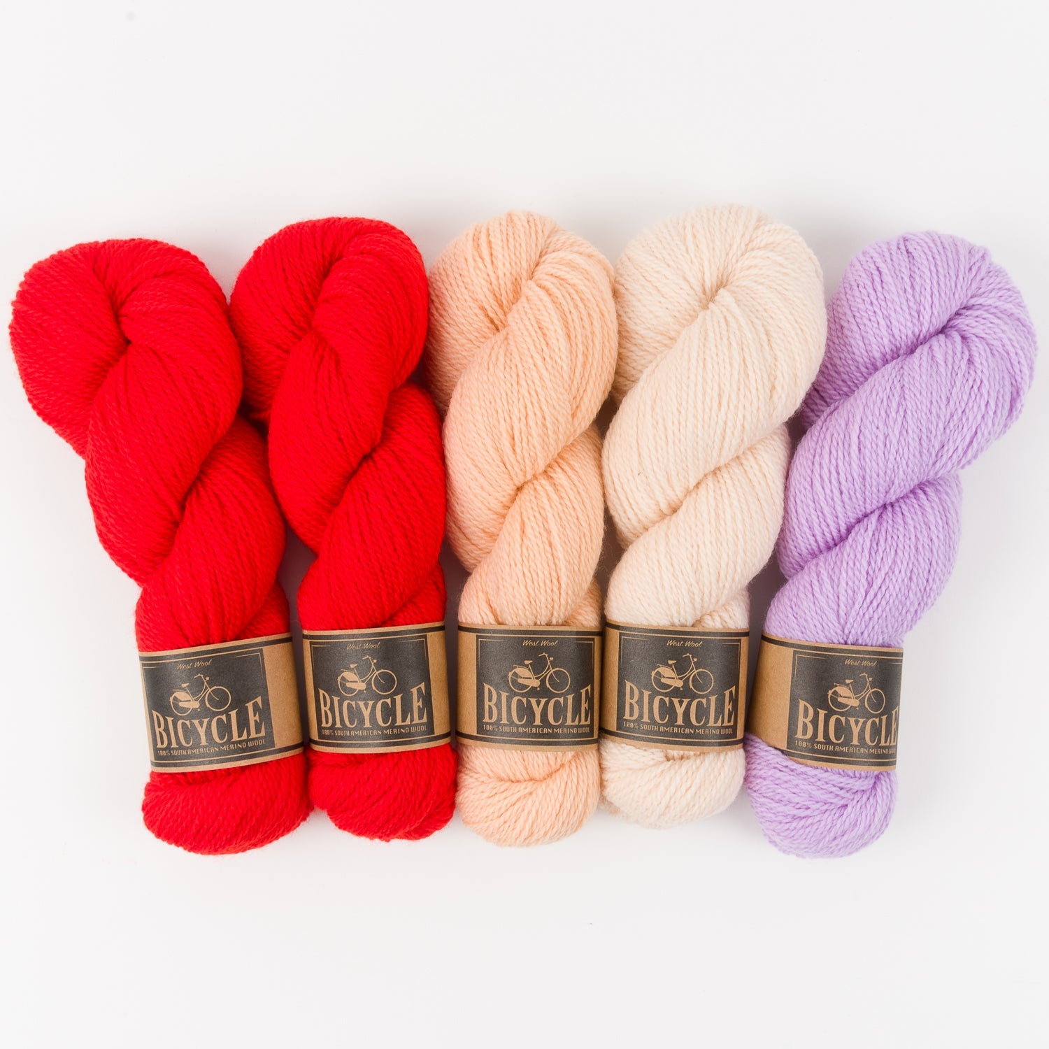 West Wool HOT PASTELS Merino wool Fingering Quick Kits