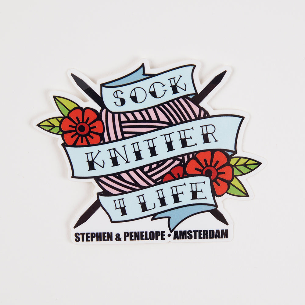 "Sock Knitter 4 Life" Sticker