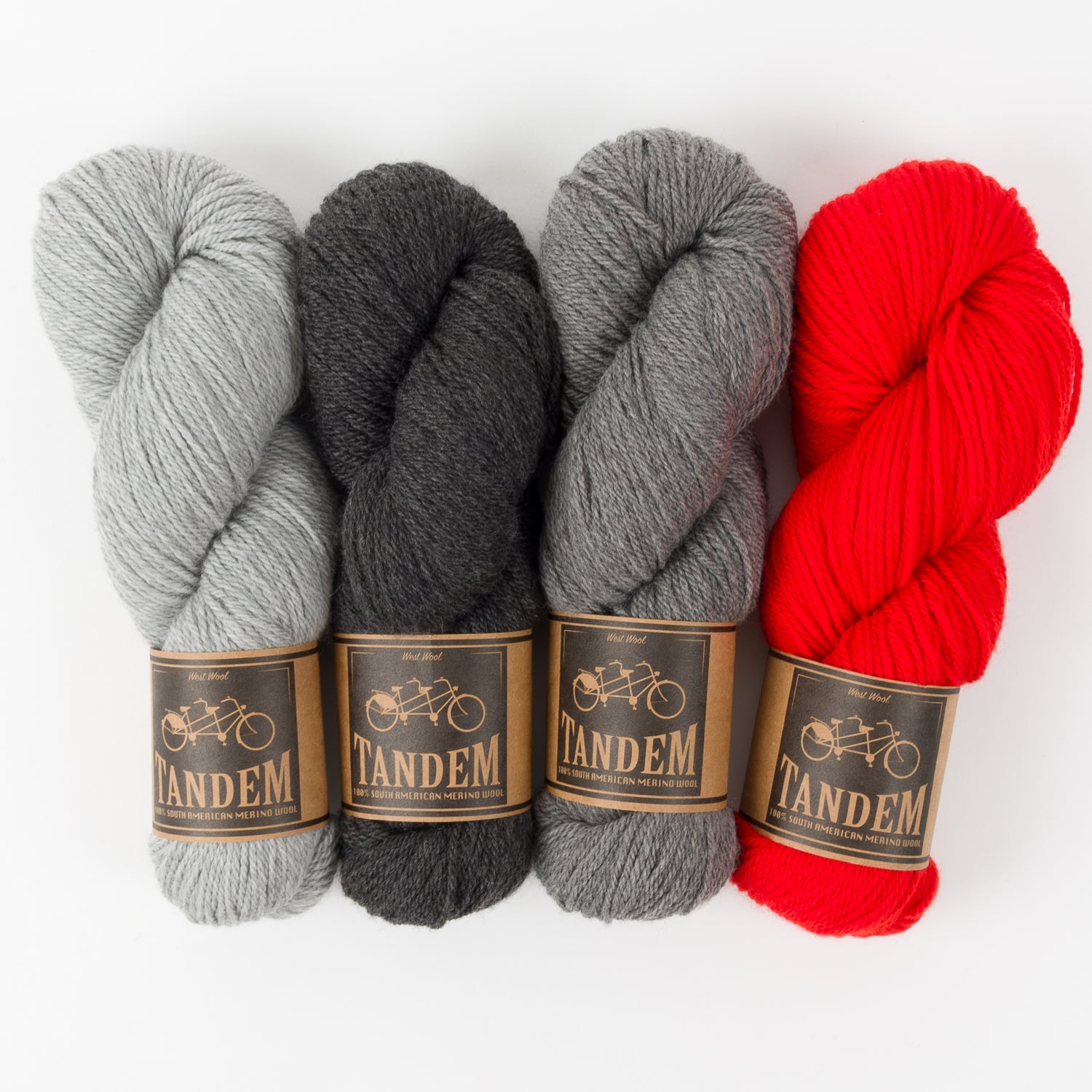 West Wool STARFLANKET - RED STAR Merino wool DK red grey Westknits Kits