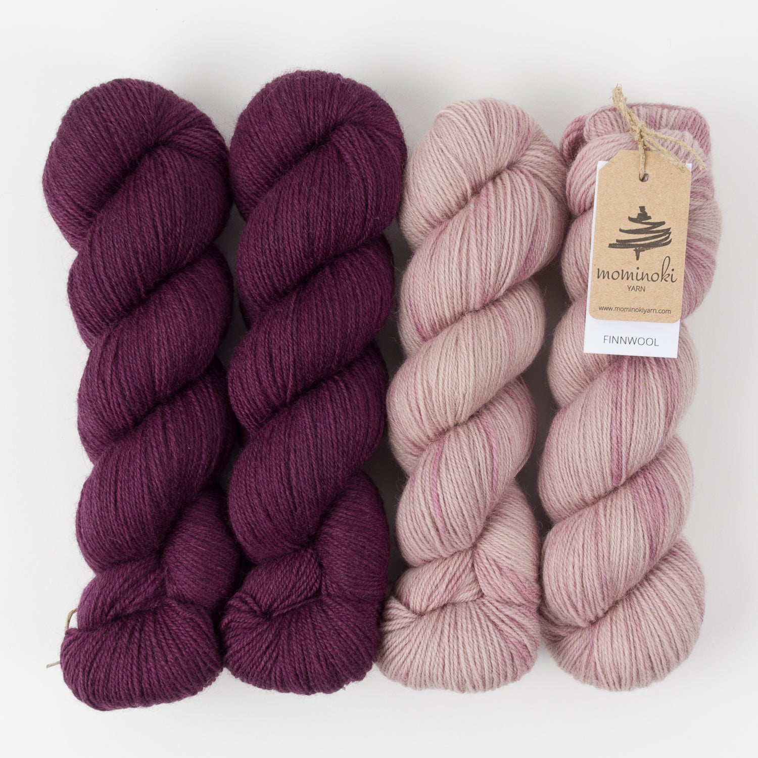 Mominoki Yarn CREAMY PORT Wool Fingering Quick Kits