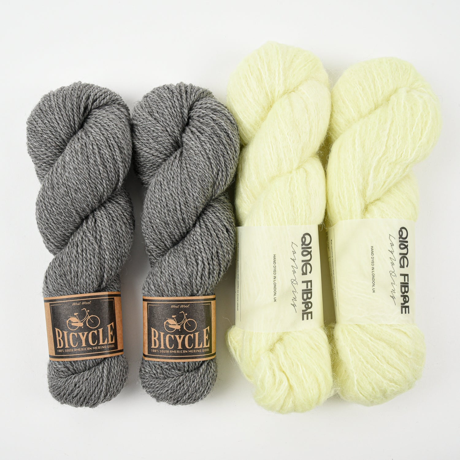 Qing Fibre STRUCK BY LIGHTNING Alpaca Merino wool Silk Mixed Weight Quick Kits