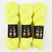 Punk Rock Unicorn SOUL DK - SUNNY Merino wool Nylon DK Sock yellow neon Yarn