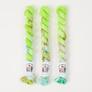 Twisted Ambitions SWEET SOCK MINI - SEASONS OF LOVE Merino wool Nylon Fingering neon green Yarn