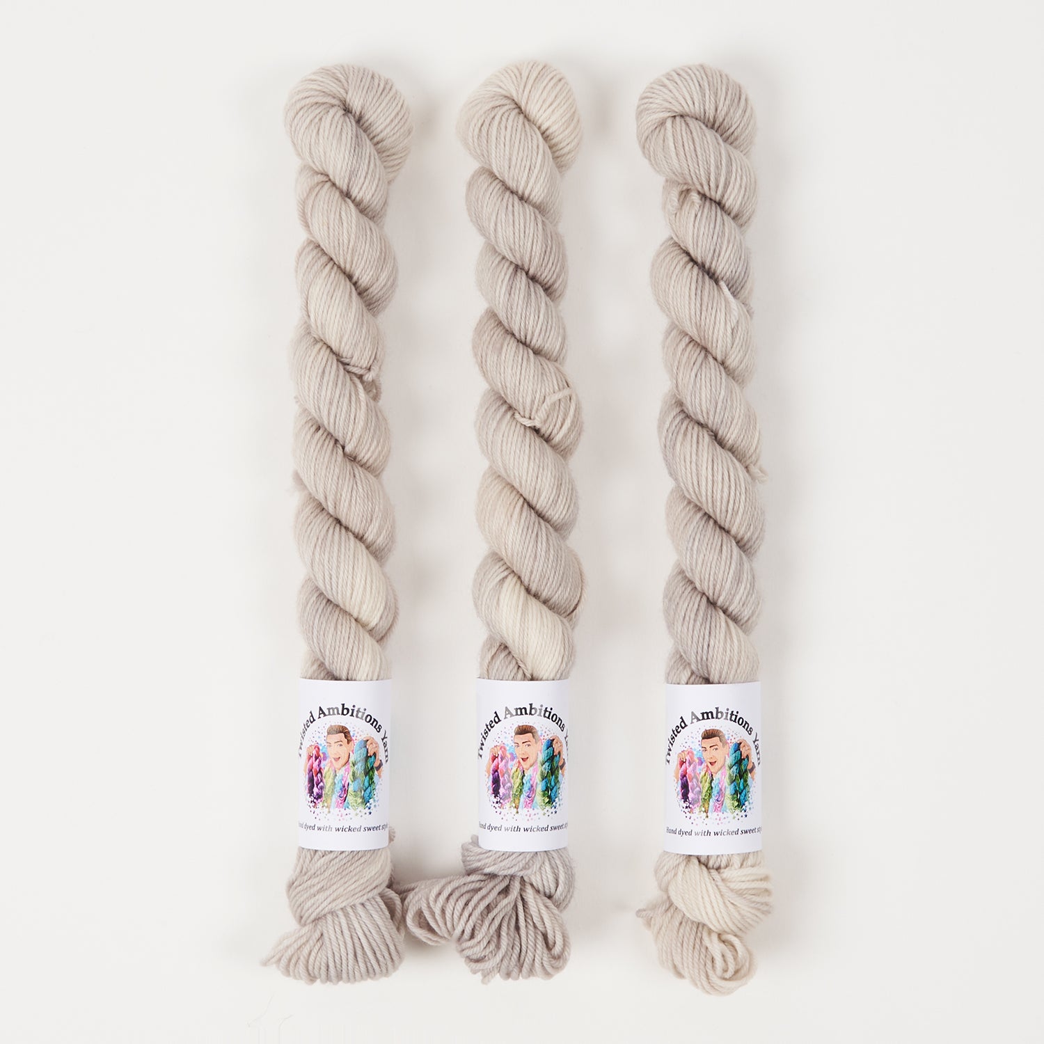 Twisted Ambitions SWEET SOCK MINI - SMOKY MOUNTAIN Merino wool Nylon Fingering grey Yarn
