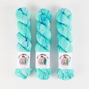 Twisted Ambitions SWEET SOCK - SHIVER Merino wool Nylon Fingering blue turquoise Yarn