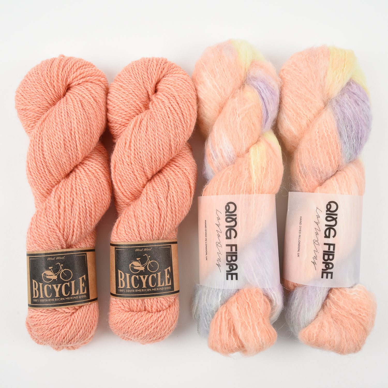 Qing Fibre SWEET STARS Alpaca Merino wool Silk Mixed Weight Quick Kits