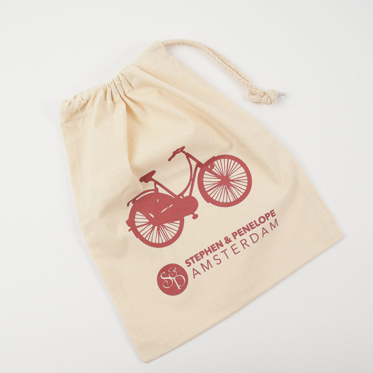 STEPHEN & PENELOPE PROJECT BAG - RED BIKE