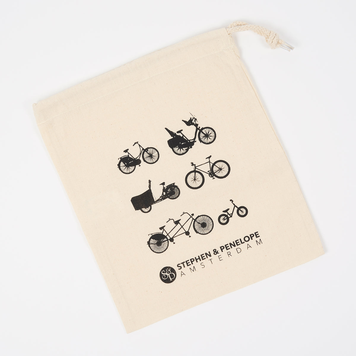 STEPHEN & PENELOPE PROJECT BAG - BLACK AMSTERDAM BIKES