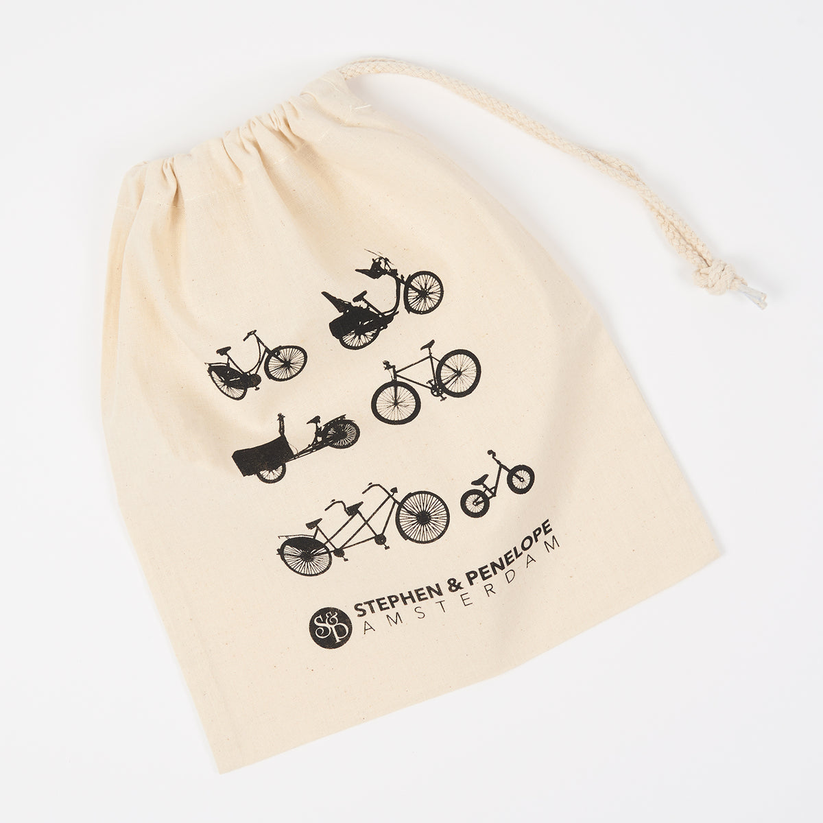 STEPHEN & PENELOPE PROJECT BAG - BLACK AMSTERDAM BIKES