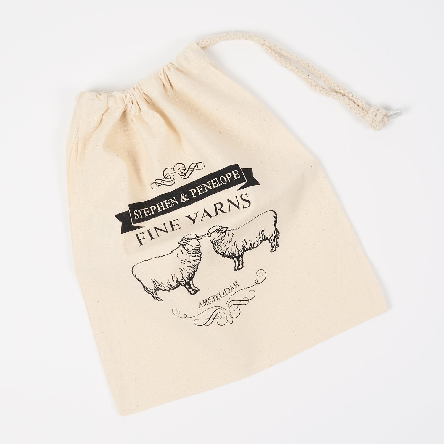 STEPHEN & PENELOPE PROJECT BAG - BLACK SHEEP