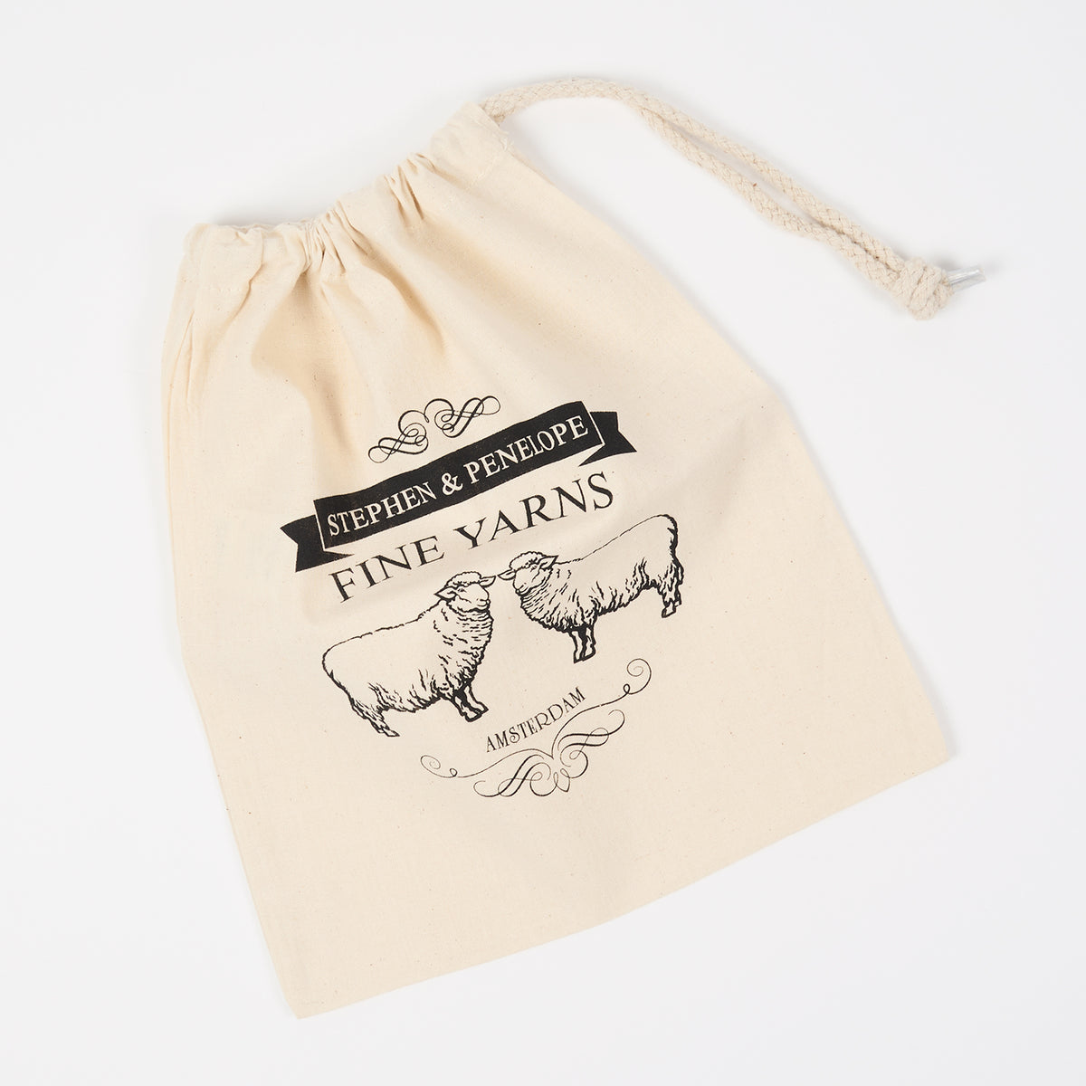 STEPHEN & PENELOPE PROJECT BAG - BLACK SHEEP