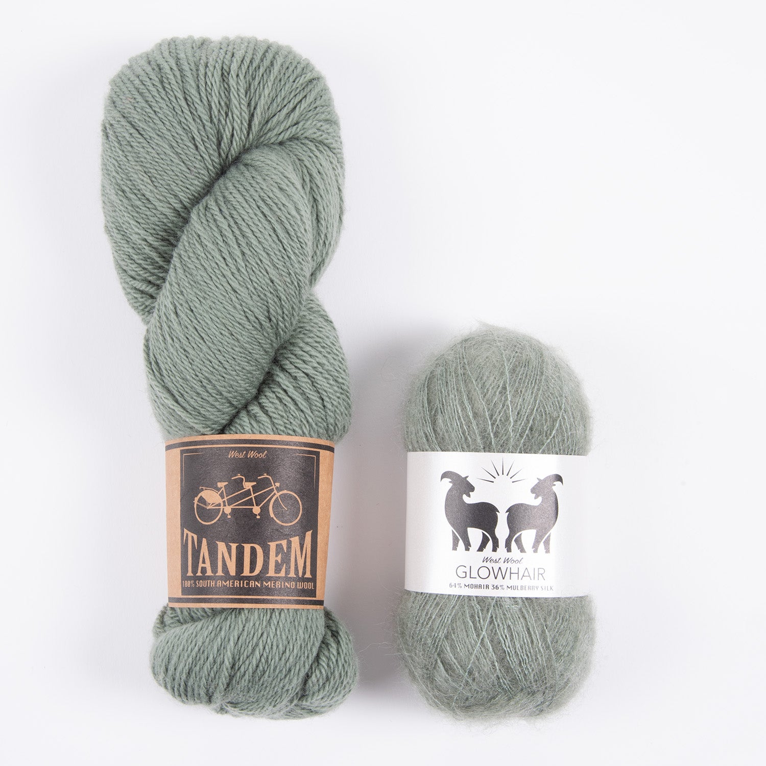 West Wool SAGE MOHAIR MATCH FOUR DK Mohair Silk Merino wool Mixed Weight Quick Kits