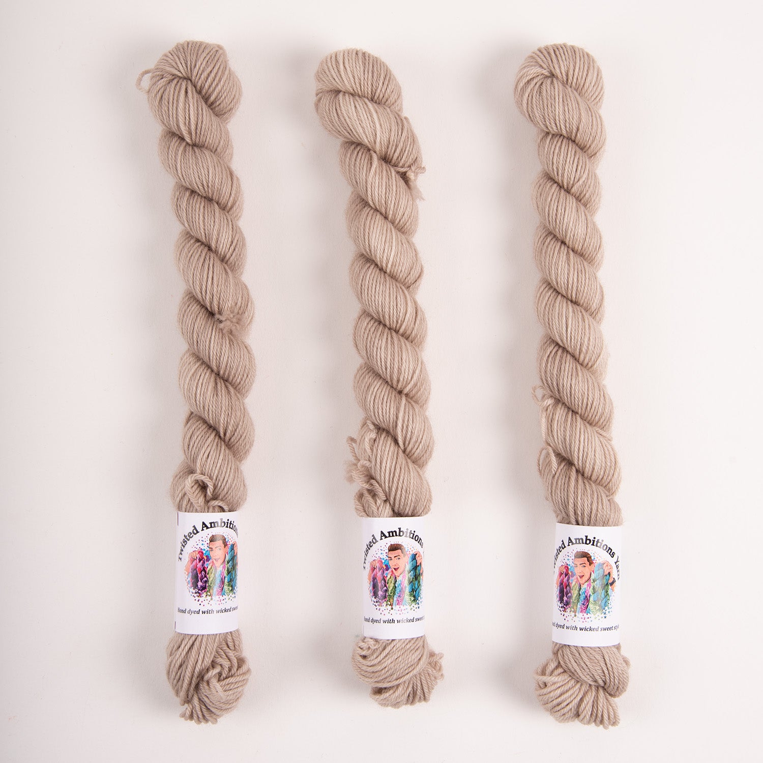 Twisted Ambitions SWEET SOCK MINI - SAND Merino wool Nylon Fingering beige Yarn