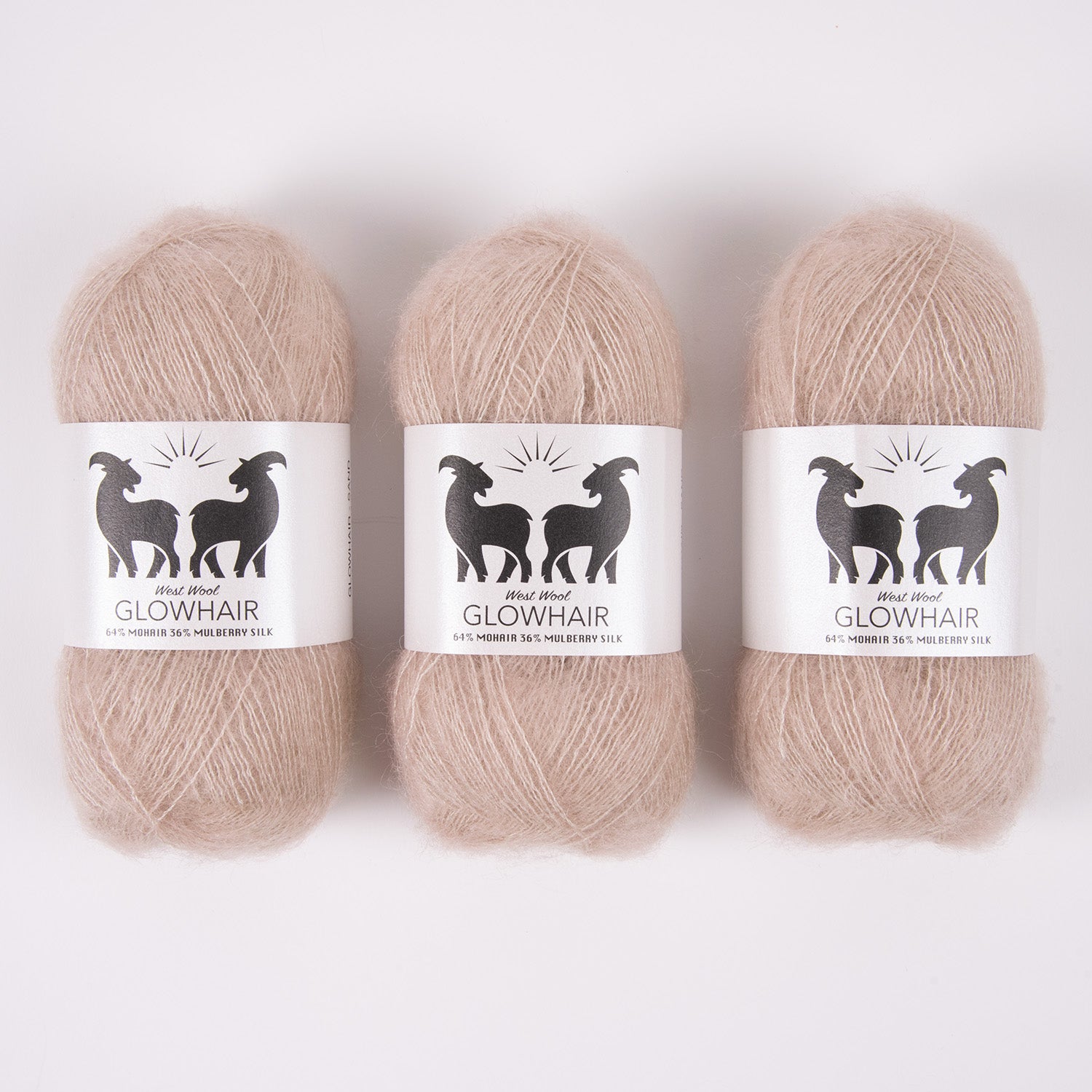 West Wool GLOWHAIR - SAND Mohair Silk Lace beige Yarn