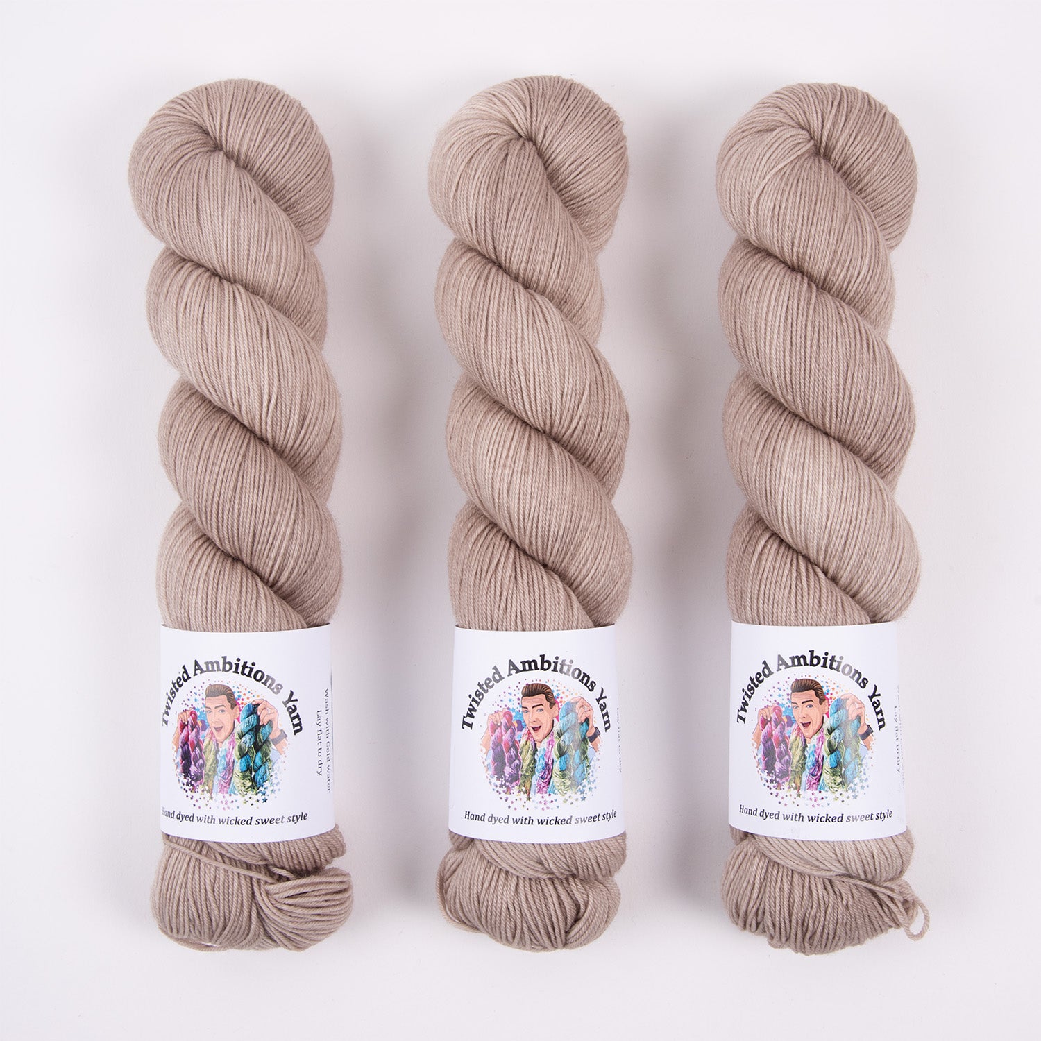 Twisted Ambitions SWEET SOCK - SAND Merino wool Nylon Fingering beige Yarn