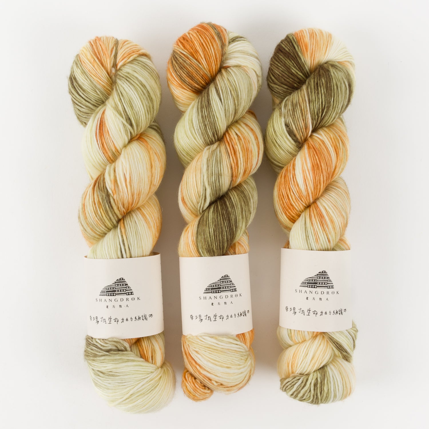 Shangdrok SINGLE MERINO - A DOORWAY IN THE DESERT Merino wool Fingering multicolour cream Yarn
