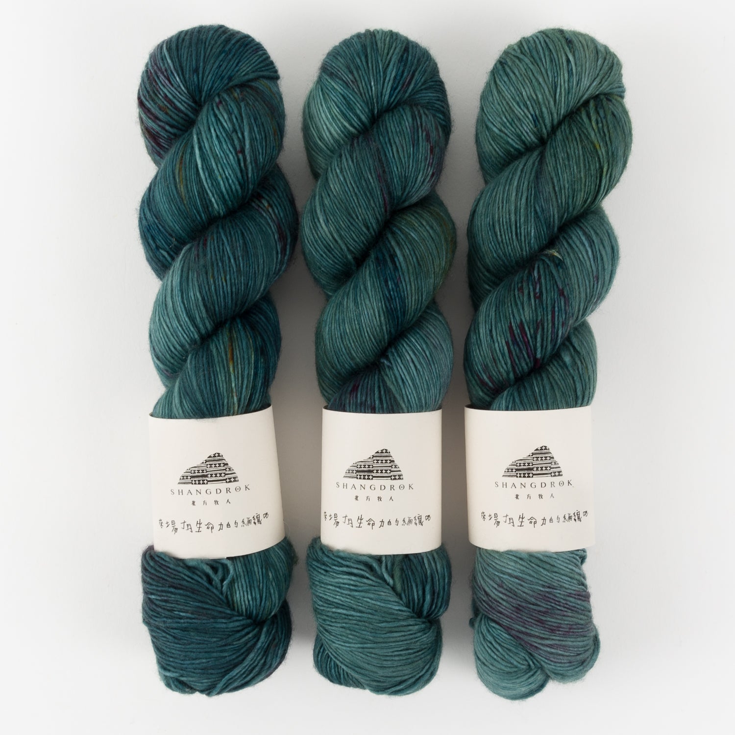 Shangdrok SINGLE MERINO - MISTY PINEWOODS Merino wool Fingering turquoise Yarn