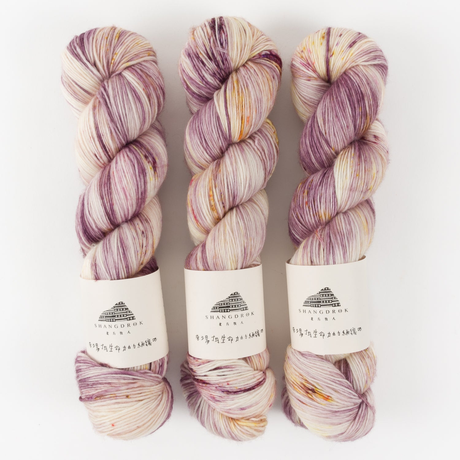 Shangdrok SINGLE MERINO - MOONLIGHT ON THE SEA Merino wool Fingering multicolour cream purple Yarn