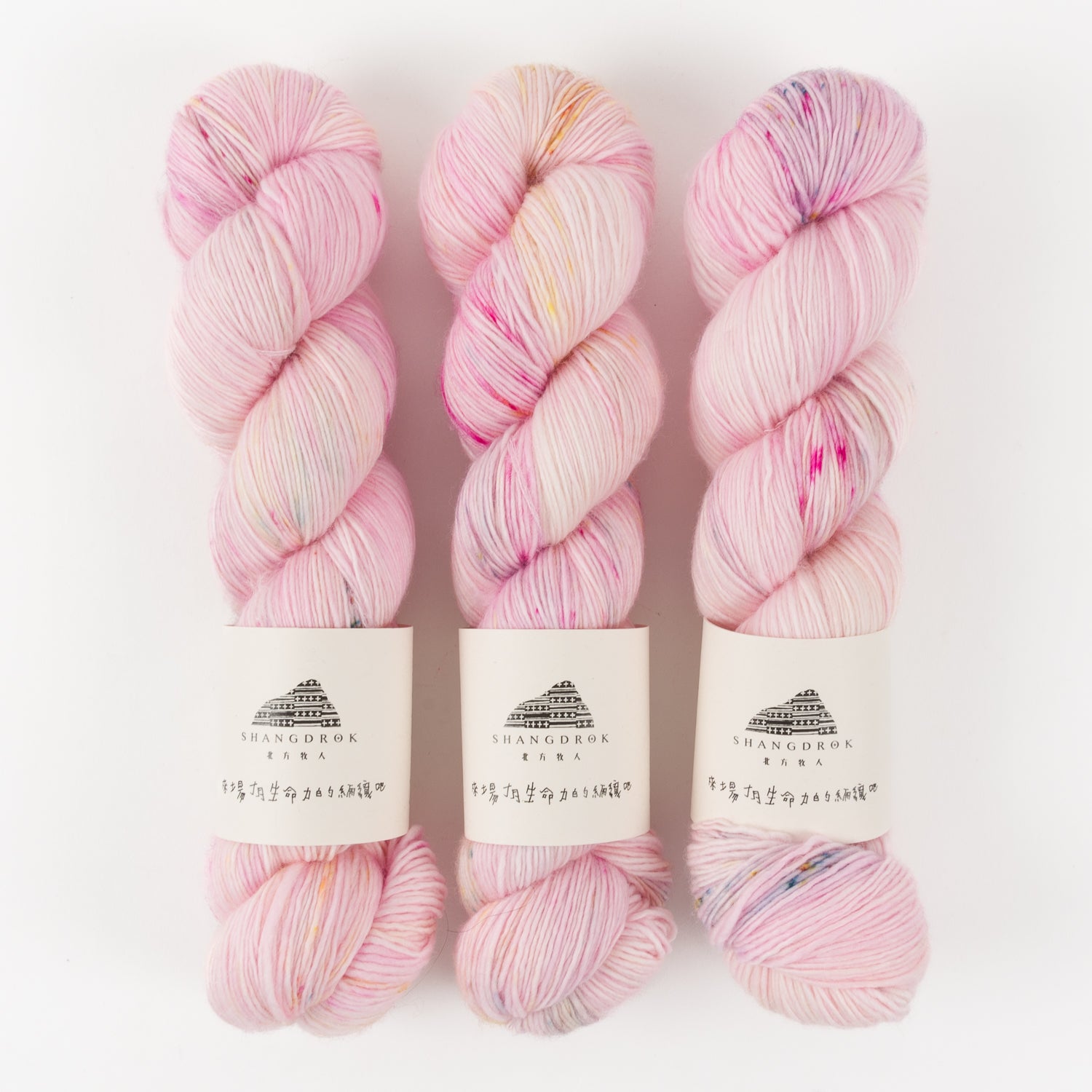Shangdrok SINGLE MERINO - ORCHID TREE Merino wool Fingering pink Yarn