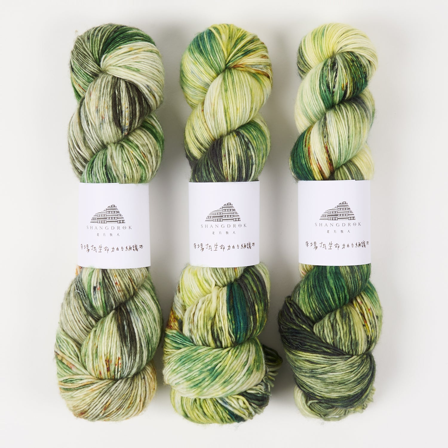 Shangdrok SINGLE MERINO - TRAINRAIL IN THE MOUNTAIN Merino wool Fingering green Yarn