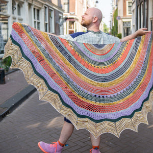 WESTKNITS NO. 8 SEVEN-COLOR CONTRAST SHAWLS