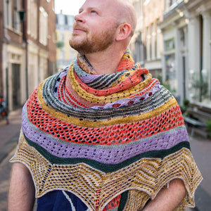 WESTKNITS NO. 8 SEVEN-COLOR CONTRAST SHAWLS