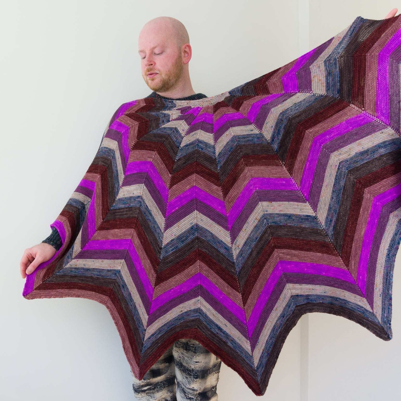 Westknits Patterns SHIFTING CHEVRONS SHAWL PATTERN Westknits Pattern