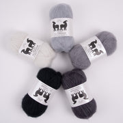 West Wool BALLOON FESTIVAL SHAWL - SHINY AND GREY Mohair Silk Lace Westknits Kits