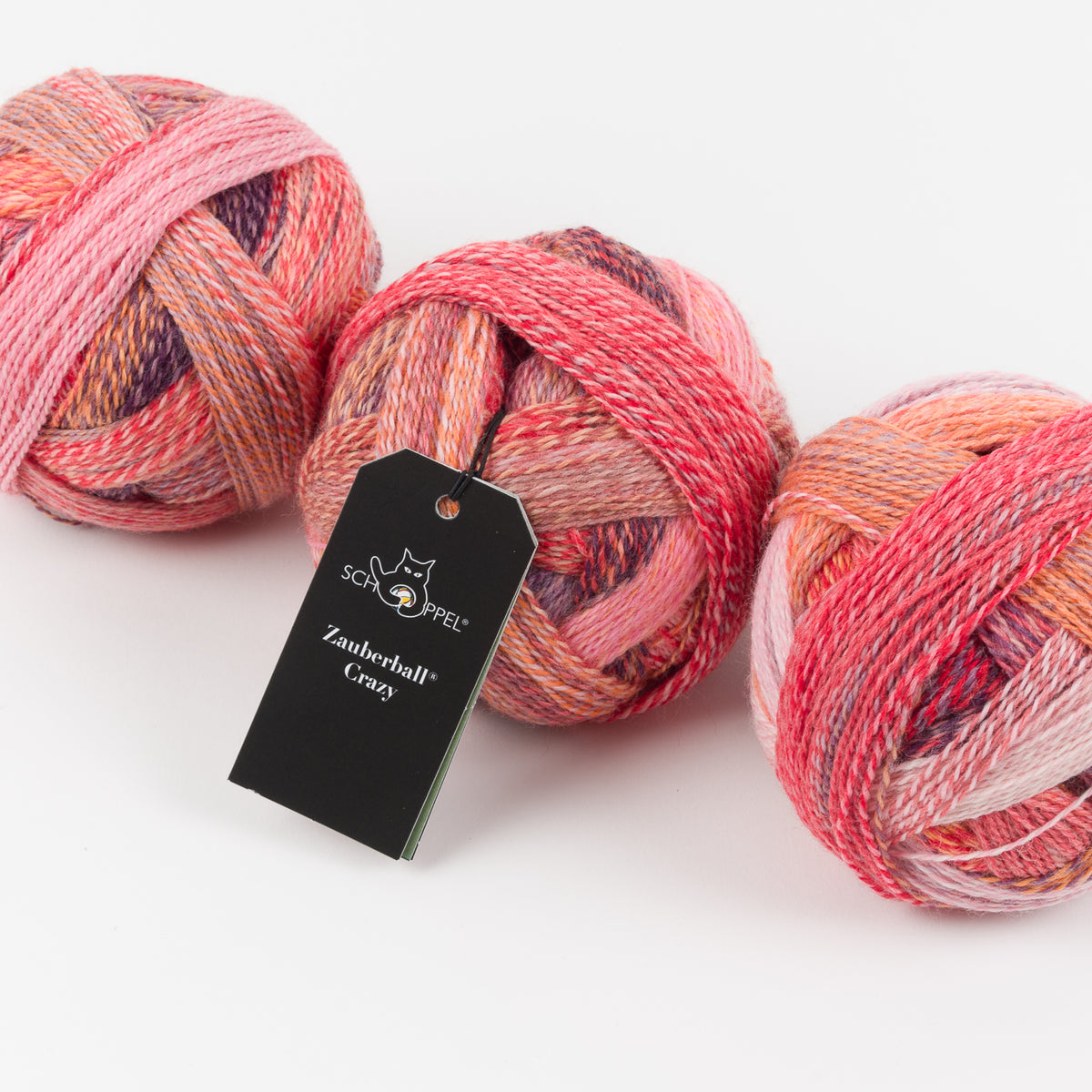 Schoppel-Wolle ZAUBERBALL CRAZY - WARM BOTANICAL GARDEN Merino wool Nylon Light Fingering pink coral multicolour Yarn