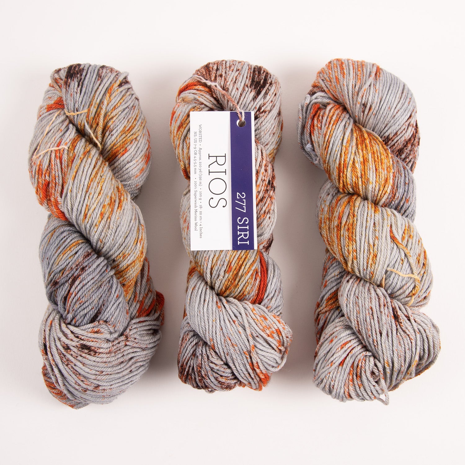 Malabrigo RIOS - SIRI Merino wool Worsted grey Yarn