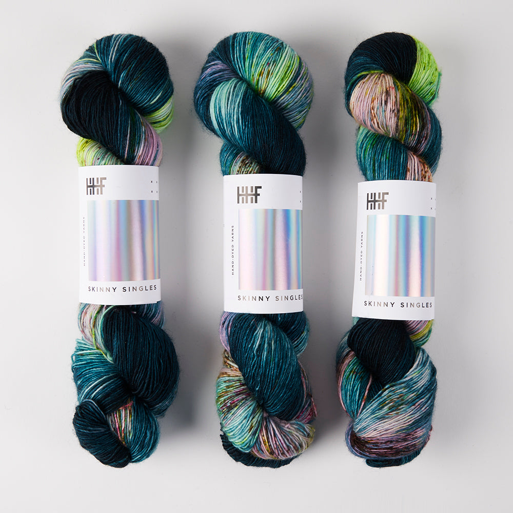 Hedgehog Fibres SKINNY SINGLES - BRINE Merino wool Fingering multicolour Yarn