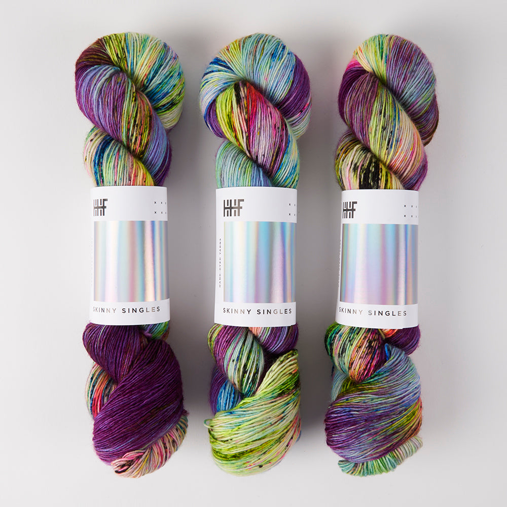 Hedgehog Fibres SKINNY SINGLES - CELESTIAL Merino wool Fingering multicolour Yarn