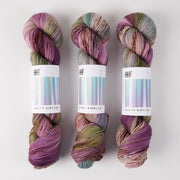 Hedgehog Fibres SKINNY SINGLES - DAMSEL Merino wool Fingering purple Yarn