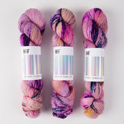 Hedgehog Fibres SKINNY SINGLES - DRAMA QUEEN Merino wool Fingering pink fuchsia Yarn