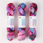 Hedgehog Fibres SKINNY SINGLES - FANCY Merino wool Fingering purple Yarn