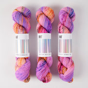 Hedgehog Fibres SKINNY SINGLES - FUN FAIR Merino wool Fingering purple Yarn
