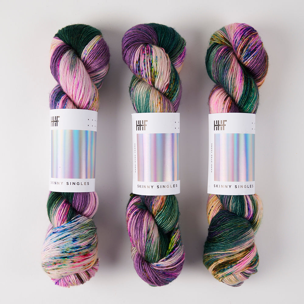 Hedgehog Fibres SKINNY SINGLES - MAGIC MIRROR Merino wool Fingering multicolour Yarn