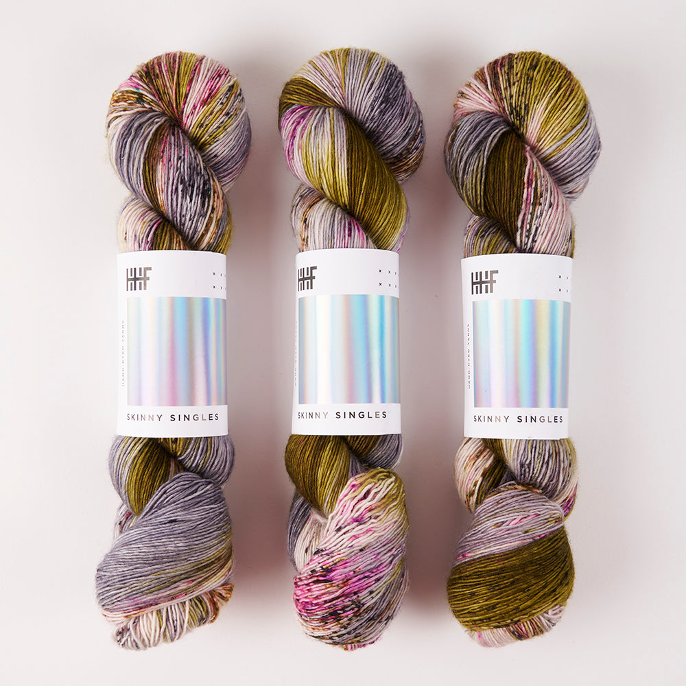 Hedgehog Fibres SKINNY SINGLES - NOMAD Merino wool Fingering green Yarn