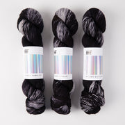 Hedgehog Fibres SKINNY SINGLES - ORCA Merino wool Fingering black white Yarn