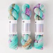 Hedgehog Fibres SKINNY SINGLES - PITTER PATTER Merino wool Fingering blue turquoise Yarn