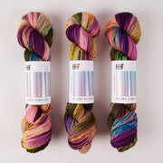 Hedgehog Fibres SKINNY SINGLES - SALAD BOWL Merino wool Fingering multicolour Yarn