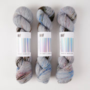Hedgehog Fibres SKINNY SINGLES - SHALE Merino wool Fingering grey Yarn