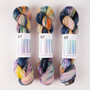 Hedgehog Fibres SKINNY SINGLES - SHOOTING STAR Merino wool Fingering multicolour Yarn
