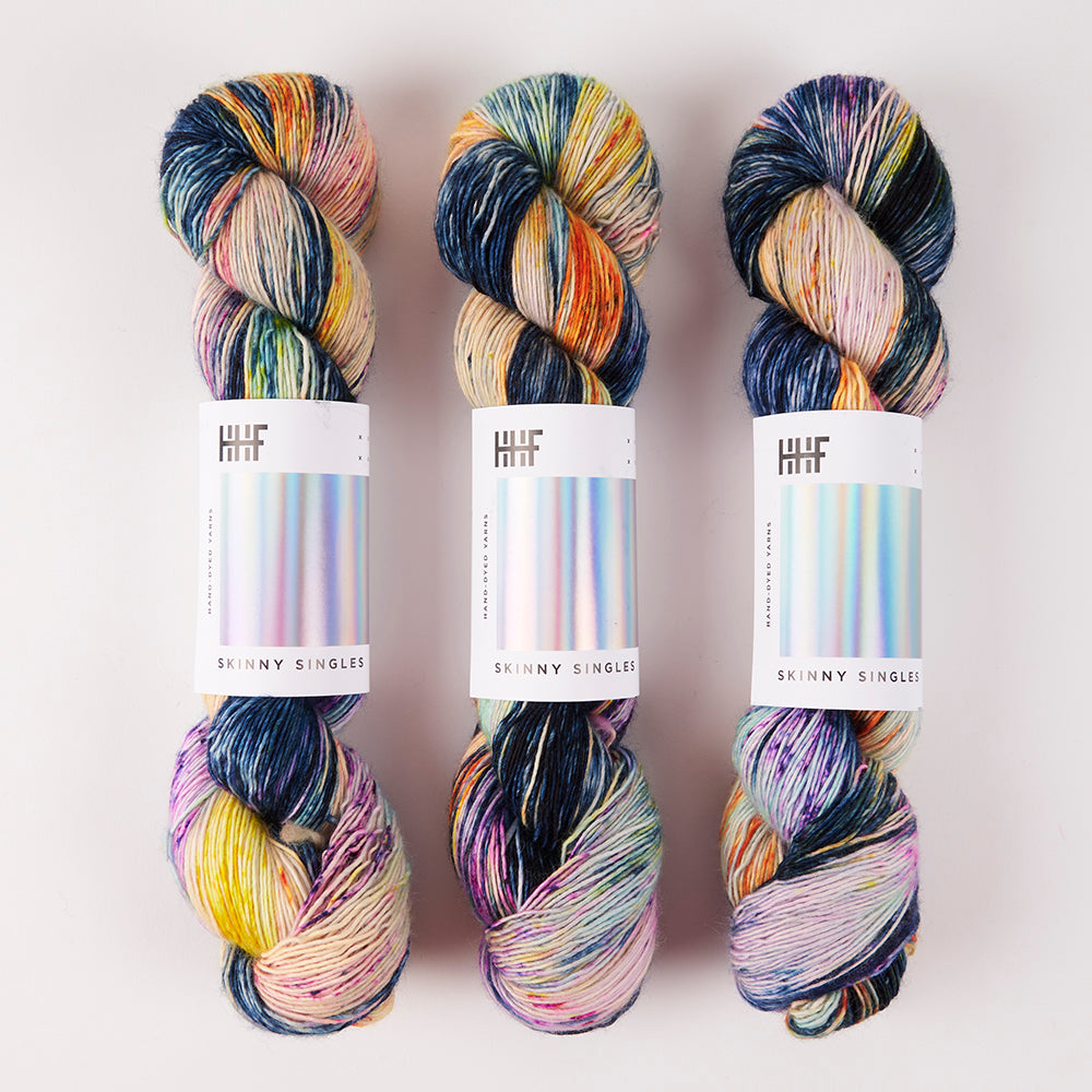 Hedgehog Fibres SKINNY SINGLES - SHOOTING STAR Merino wool Fingering multicolour Yarn