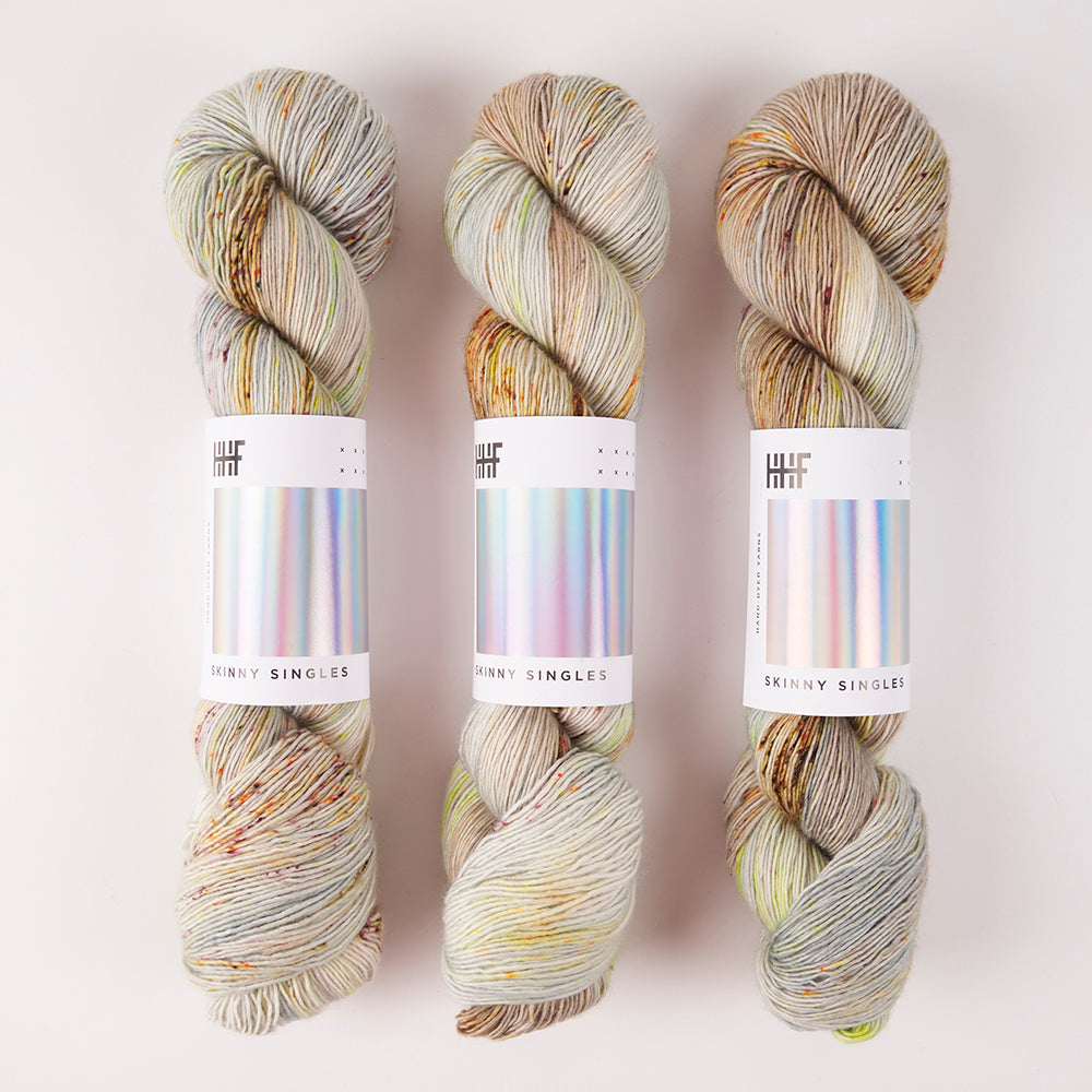 Hedgehog Fibres SKINNY SINGLES - SOLITUDE Merino wool Fingering beige Yarn