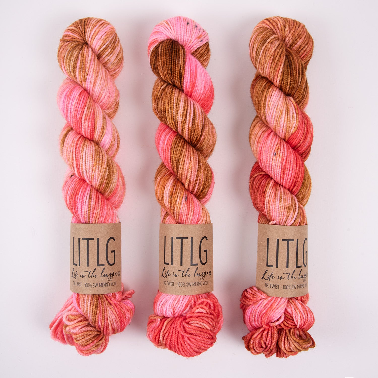 Life in The Long Grass LITLG DK TWIST - SMOULDER Merino wool DK pink Yarn
