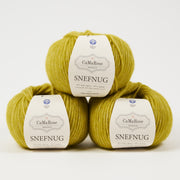 CaMaRose SNEFNUG - MOSGRØN Alpaca Cotton Merino wool Aran green Yarn