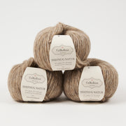 CaMaRose SNEFNUG NATUR - GULDREGN Alpaca Cotton Merino wool Aran brown Yarn