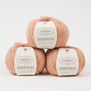 CaMaRose SNEFNUG - SART FERSKEN Alpaca Cotton Merino wool Aran peach pink Yarn